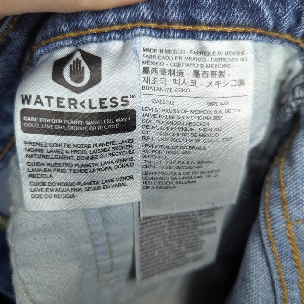 Levi’s 514 Straight Fit Jeans Mens 36x32 Blue Medium Wash Distressed Denim